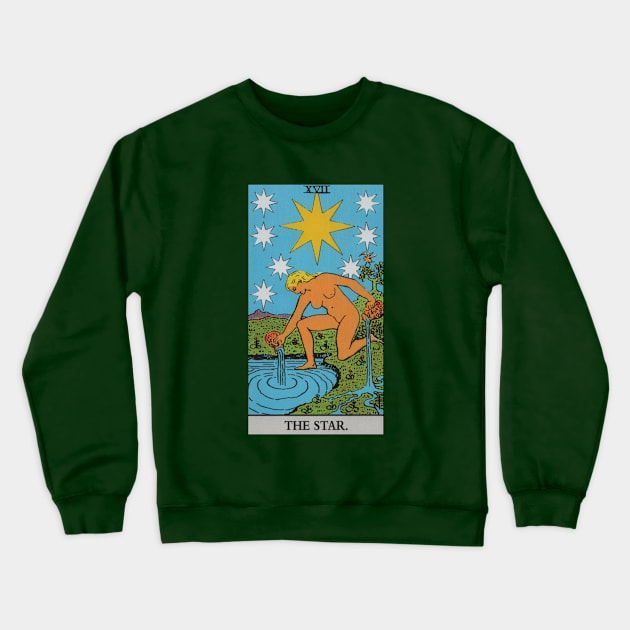 The Star Tarot Card Crewneck Sweatshirt by Star Scrunch